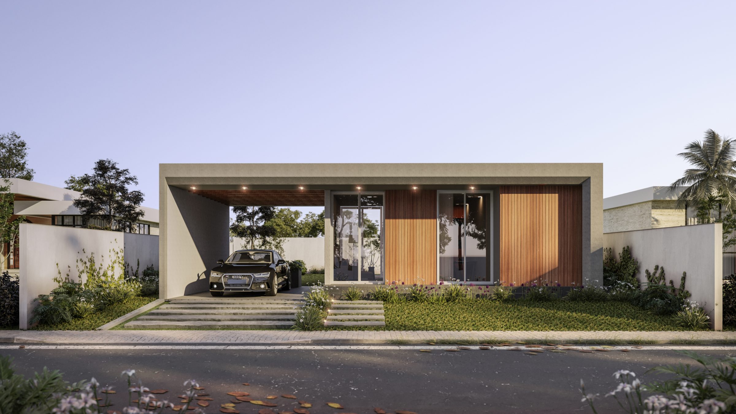 Casa térrea contemporânea
